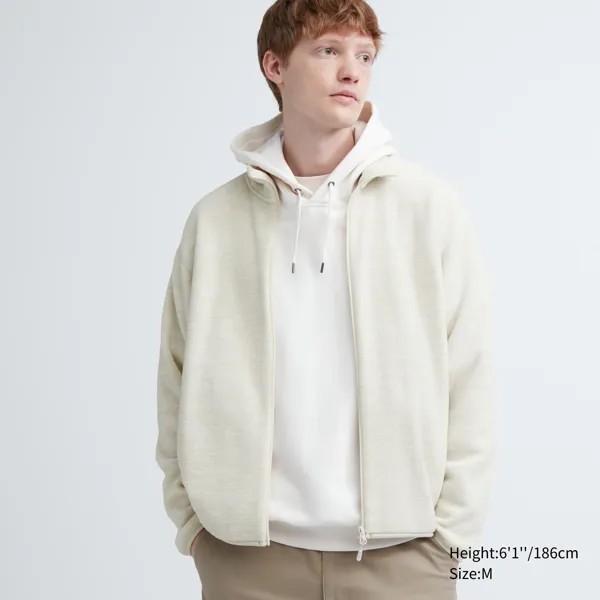 Толстовка Heather Fleece на молнии Uniqlo, молочный