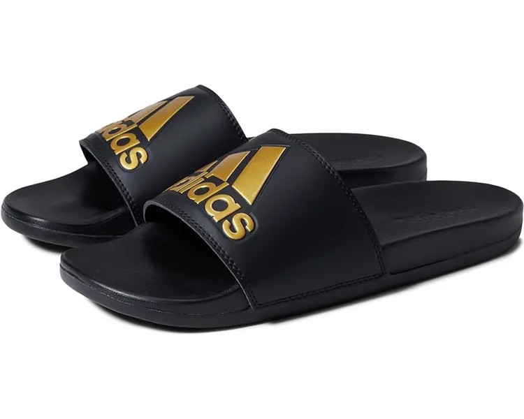 Сандалии Adidas Adilette Comfort, цвет Black/Gold Metallic/Black