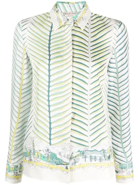 Emilio Pucci рубашка с абстрактным принтом