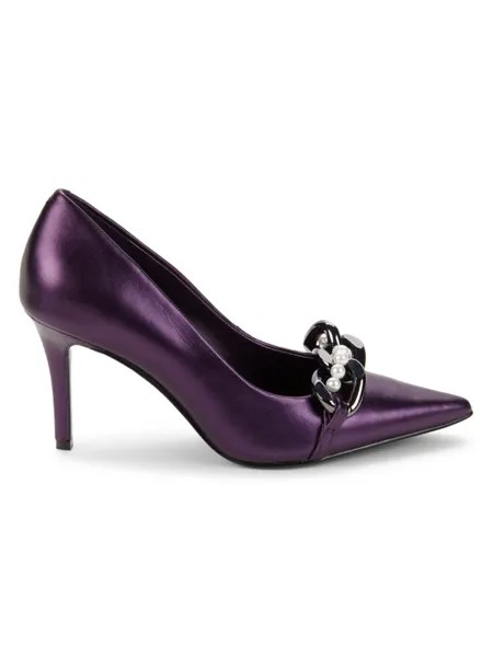 Кожаные туфли Shea Curb Link Karl Lagerfeld Paris, фиолетовый