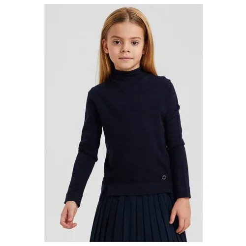Водолазка из тонкого и приятного трикотажа, Silver Spoon School, SSFSG-037-24207-300, Размер 158, Цвет Синий