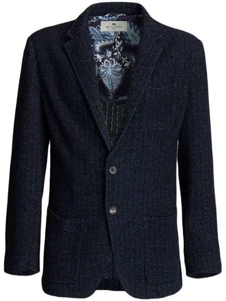 ETRO однобортный пиджак, синий