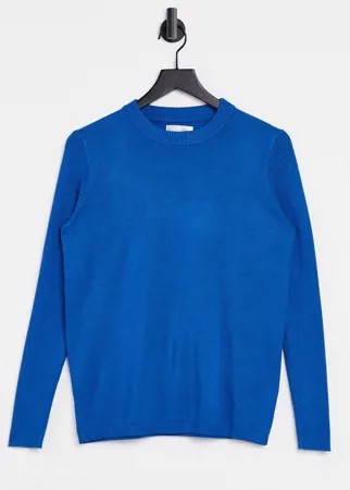 Ярко-синий свитер с круглым вырезом Gianni Feraud-Голубой