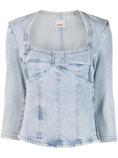 ISABEL MARANT джинсовый топ-корсет, синий