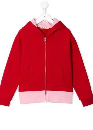 Marni Kids двухцветное худи на молнии