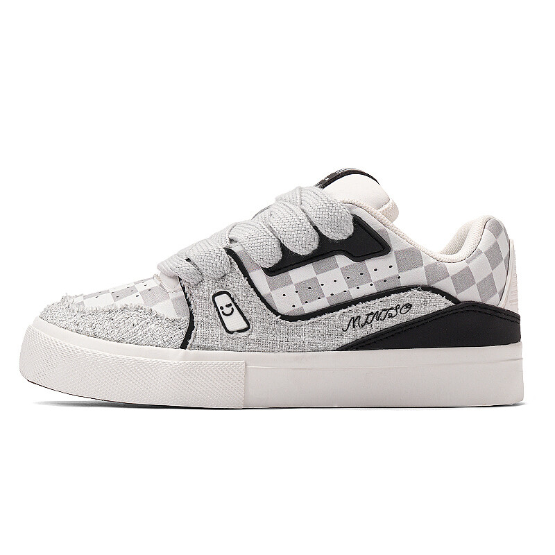 Кроссовки MINISO Skateboarding Shoes Unisex Low-top, черный/белый