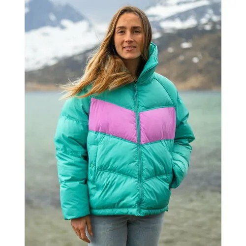 Пуховик BILLABONG, размер XS, зеленый