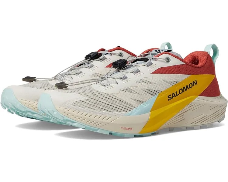 Кроссовки Salomon Sense Ride 5, цвет Rainy Day Hot Sauce Freesia