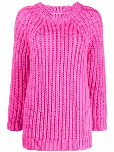 RED Valentino джемпер в рубчик с рукавами реглан