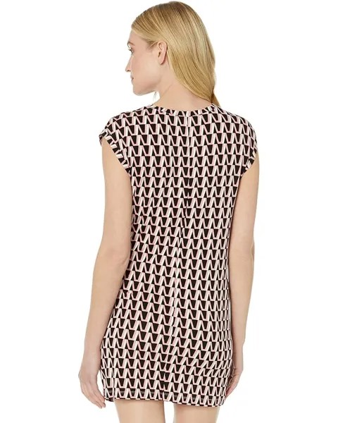 Платье Sanctuary Twisted Waist Bodycon Dress, цвет Flamingo Geo
