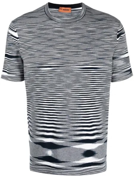 Missoni футболка с геометричным принтом, синий