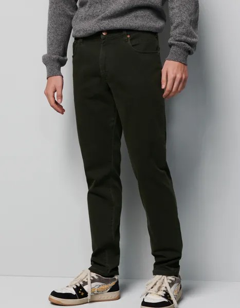 Брюки чинос Meyer Five Pocket Hose, темно зеленый
