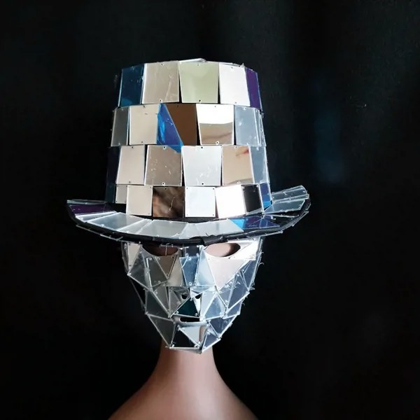 Женская танцевальная шапка и маски, реквизит для бара и ГОГО, серебряная шапка с блестками, маска, шапка для представлений, косплей