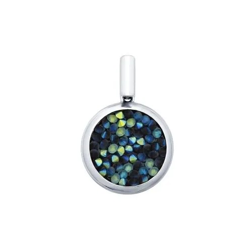 Подвеска из серебра с кристаллами Swarovski яхонт Ювелирный Арт. 175645
