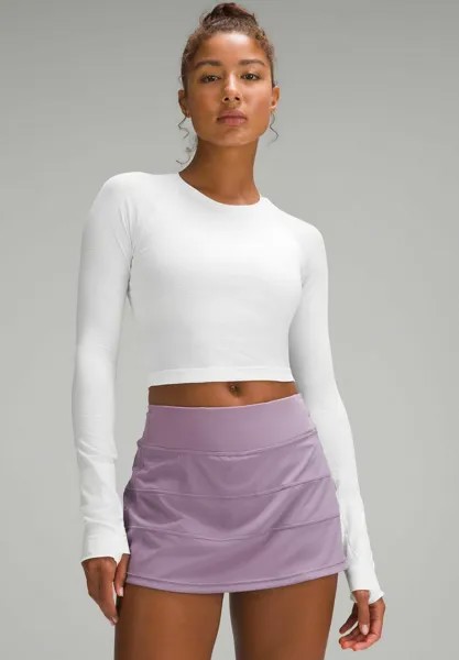 Рубашка с длинным рукавом SWIFTLY TECH CROPPED LONG SLEEVE 2.0 lululemon, белый
