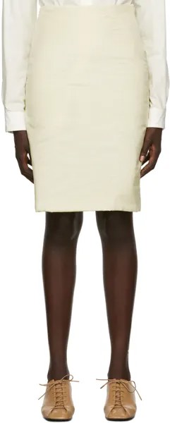 Шелковая стеганая юбка Off-White LEMAIRE