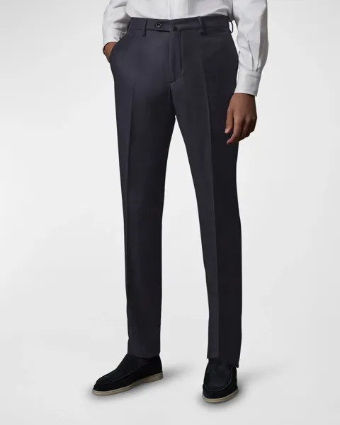 Мужские прямые фланелевые брюки Loro Piana, цвет London Smoke Melange