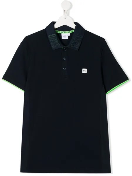 BOSS Kidswear рубашка-поло с логотипом