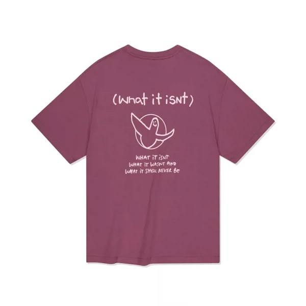 WHATITISNT  Angel Logo Graphic Short Sleeve T-shirt Cherry