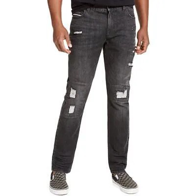 Мужские серые джинсовые потертые узкие джинсы Sun + Stone Union 30/30 BHFO 3203