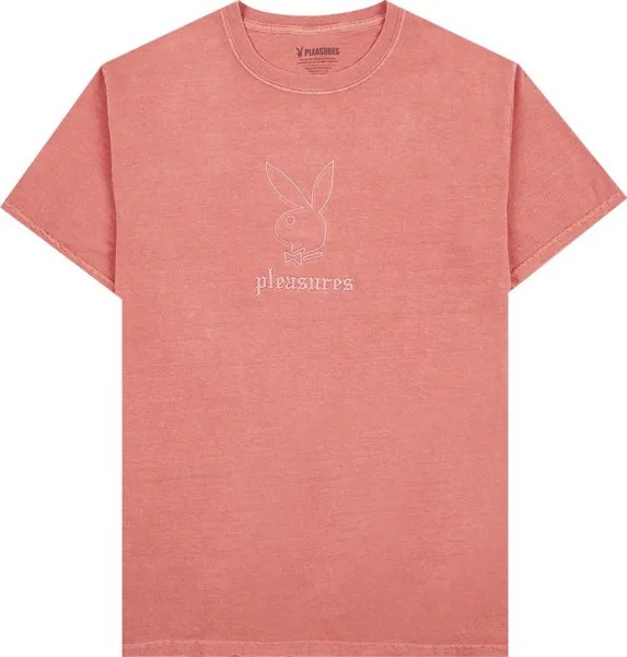 Футболка Pleasures x Playboy Entertainment Pigment Dye T-Shirt 'Red', красный