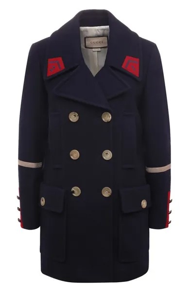 Шерстяное полупальто Gucci