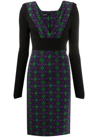 Versace Pre-Owned платье 2000-х годов с геометричным узором