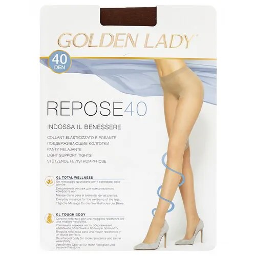 Колготки Golden Lady Repose, 40 den, размер 2/S, коричневый