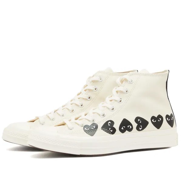 Кроссовки Comme Des Garçons Play X Converse Multi Heart High, бежевый