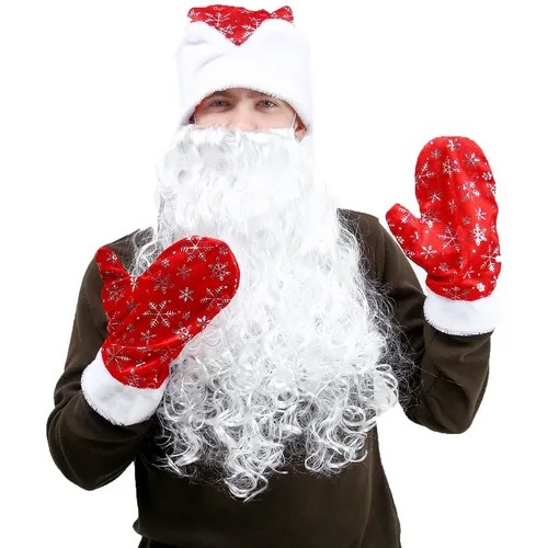 Карнавальный набор Страна Карнавалия Дед Мороз, шапка+борода+варежки, обхват головы 54-58