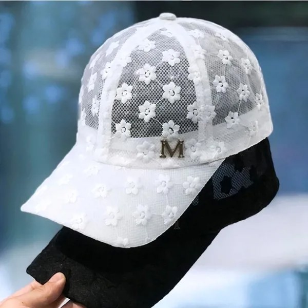 Кружевная шляпа хлопчатобумажная бейсболка Женщины Snapback Hats Хип-хоп шапки Открытый спорт Шляпа