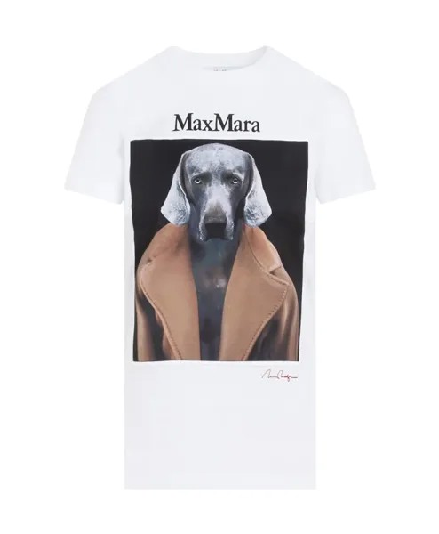 Футболка Camel с мотивом собаки Max Mara, белый