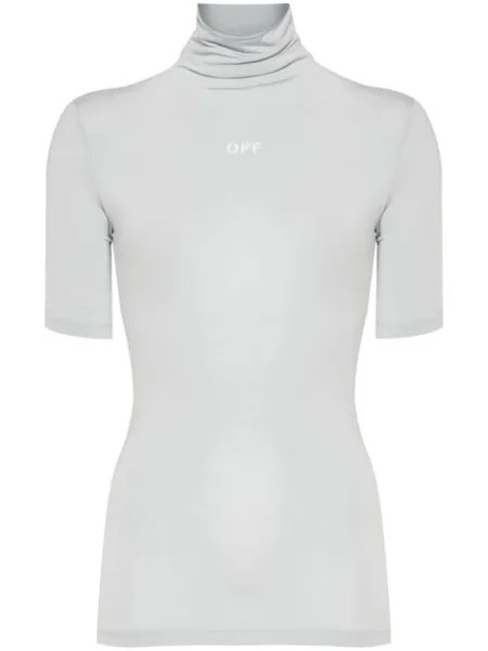 Off-White футболка с логотипом, нейтральный цвет