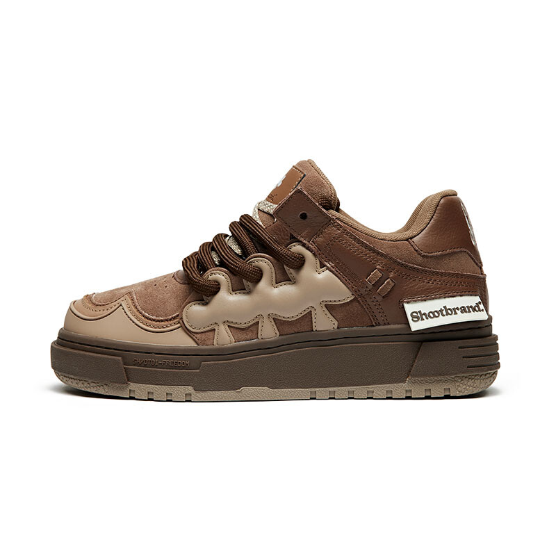 Кроссовки SHOOT BRAND Skateboarding Shoes Unisex Low-top Khaki, хаки