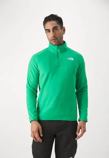 Флисовый свитер 100 GLACIER 1/4 ZIP The North Face, цвет optic emerald