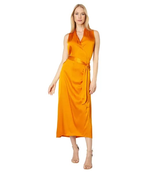 Платье Vince, Sleeveless Draped Wrap Dress