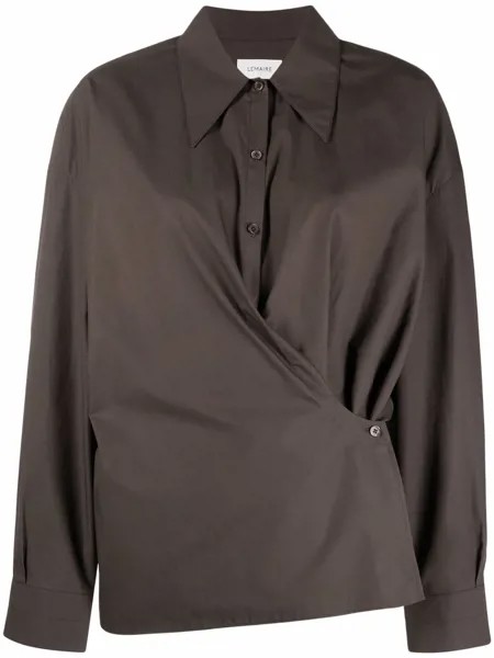 Lemaire side fastening wrap shirt