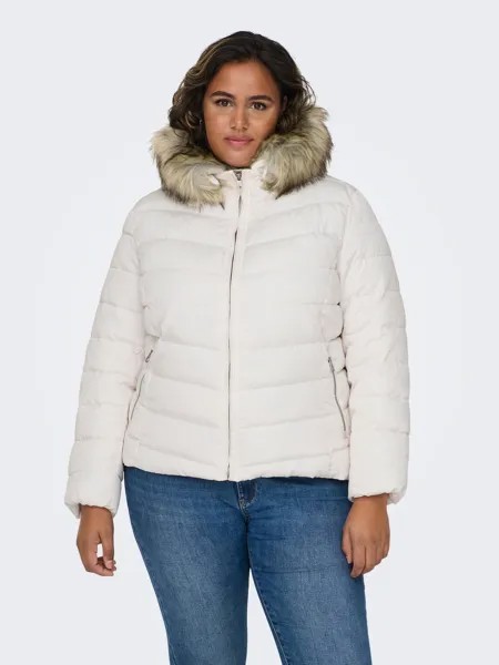 Пуховик ONLY Stepp Winter Jacke Plus Size Übergröße CARNEW, белый