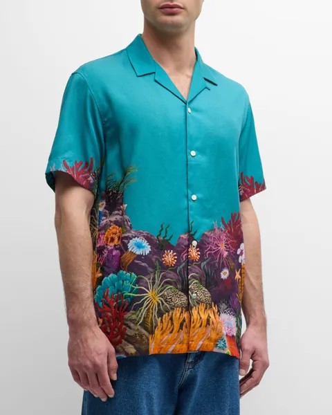 Мужская рубашка с рисунком Camp Scotch & Soda, цвет Seanery