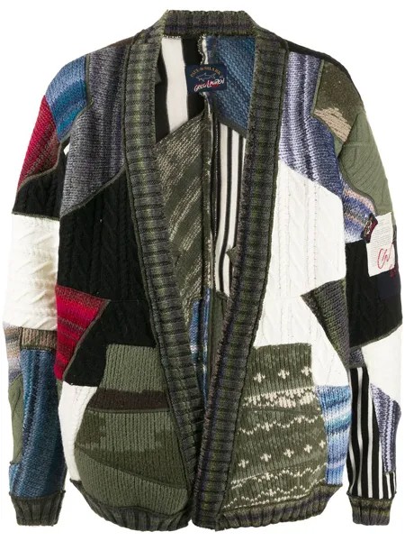 Greg Lauren X Paul & Shark кардиган в технике пэчворк