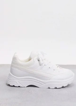 Белые комбинированные походные кроссовки ASOS DESIGN-Белый