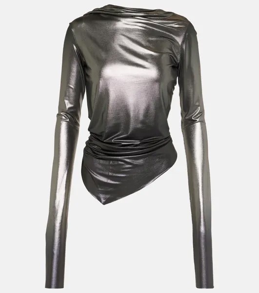 Трикотажный топ lilies Rick Owens, серебро