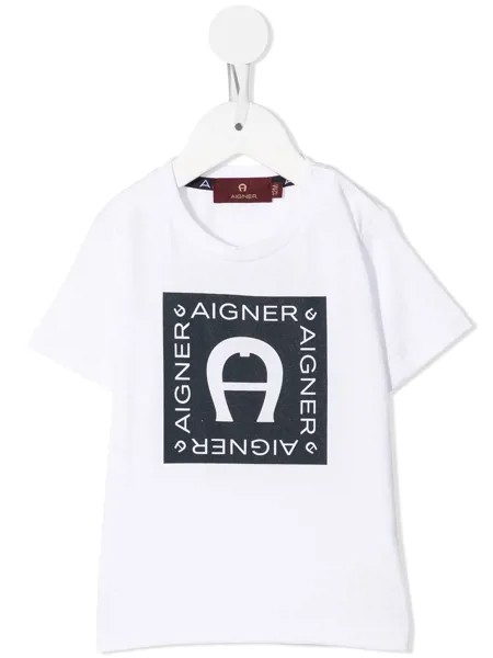 Aigner Kids футболка с логотипом