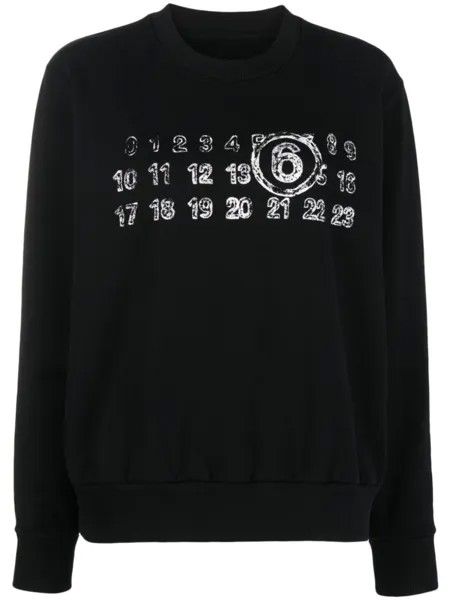MM6 Maison Margiela худи с принтом, черный