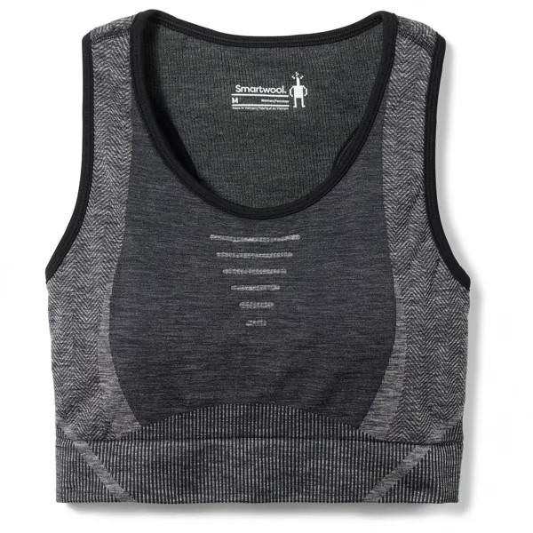 Спортивный бюстгальтер Smartwool Women's Intraknit Racerback Bra, цвет Black Heather