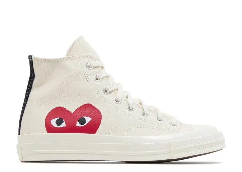 Кроссовки Converse Comme Des Garçons Play X Chuck 70 High, цвет Milk 2023