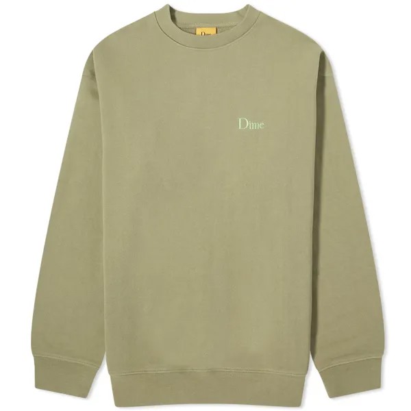 Свитшот Dime Classic Small Logo, цвет Army Green