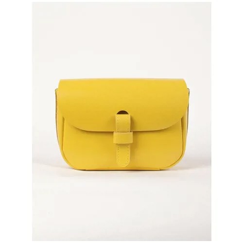Divalli Женская поясная сумка из натуральной кожи лимонная A016 lemon mini Divalli