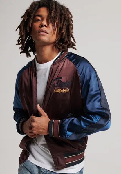 Бомбер Chaquetas Superdry ВИНТАЖНЫЙ СУКАДЖАН, цвет deep burgundy