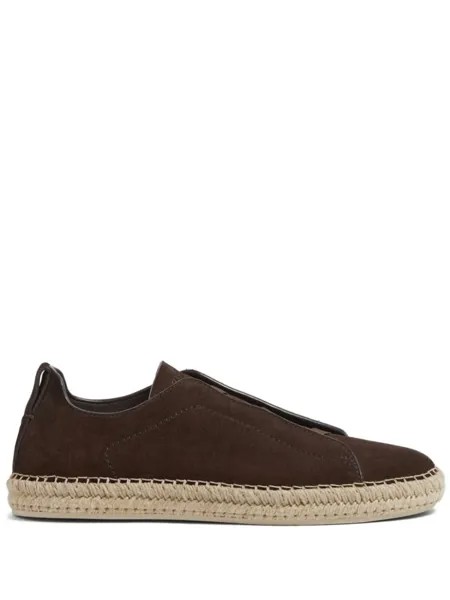 Zegna эспадрильи Triple Stitch, коричневый